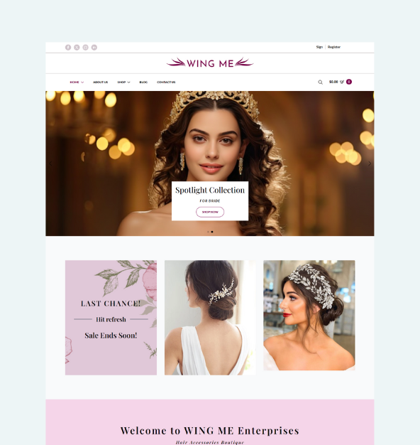 Accessories and Hair Shop Breakdance Template