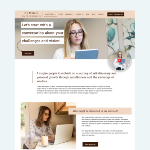 Female Entrepreneur Elementor Template Kit