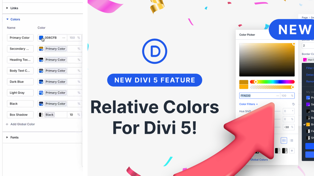Divi 5 Relative Colors