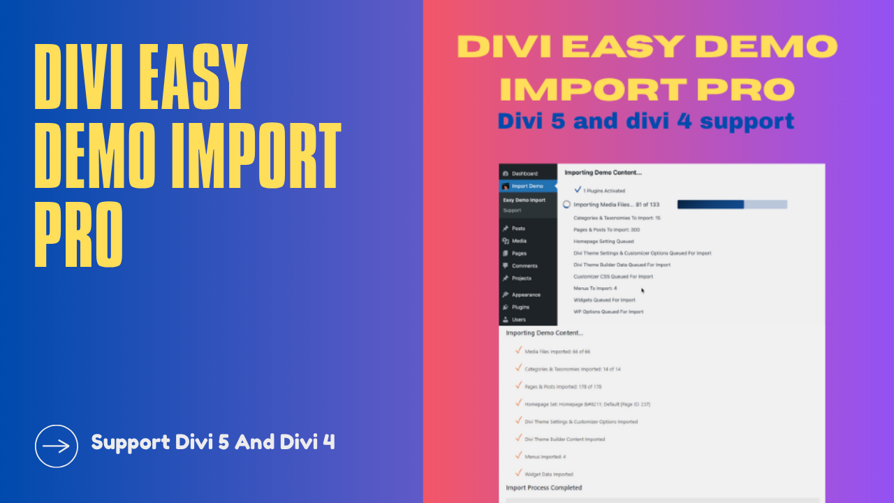 Easy Demo Import pro
