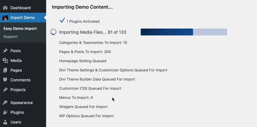 Easy Demo Import-import pro and One click demo import